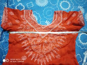 PLUS SIZE Heavy Chikankari work kurta dupatta