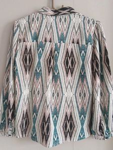 Geometric Print Blouse Fresh Ps Stock clearnece