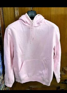 H&amp;M RELAXED FIT BABY PINK HOODIE S
