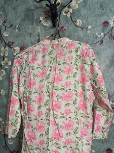 Floral Print Cotton Kurta
