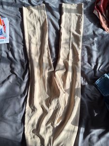 Classic Beige Wide-Leg Trousers