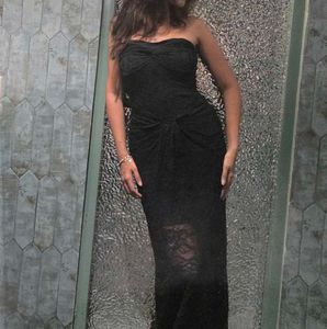 Black Strapless Maxi Dress