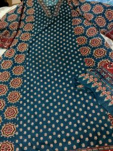 💙 Elegant Blue Long Gown with Dupatta 💙
