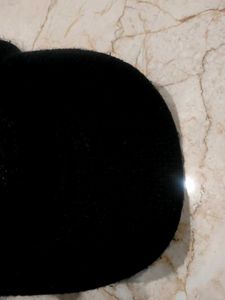 Stylish Black Cap with Glitter Visor