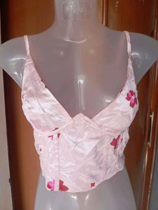 Satin Floral Cami Top