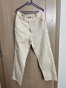 Cream Cargo Pants