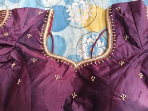 Designer Embellished Purple Blouse