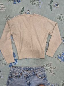 Cozy Beige V-Neck Cardigan