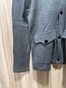 H&amp;M Military Style Grey Button Down Jacket