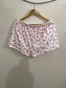 Cute Heart Print Pajama Shorts