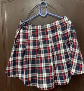 Plaid Pleated Skirt