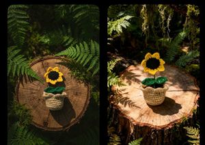 Crochet Sunflower Decor