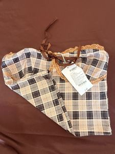 Cute Plaid Strapless Top
