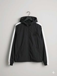 Men's Black & White Track Jacket