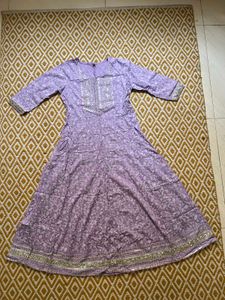 Lavender Anarkali Kurta Set