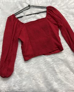 Red Crop Top