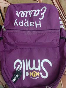 Purple 'Happy Easier' Backpack