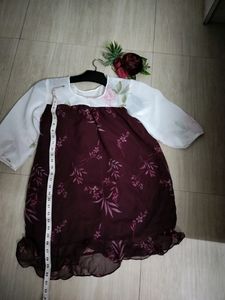Pink And Purple Floral Top For Girls
