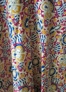 Red &amp; Floral Print Ethnic Gown