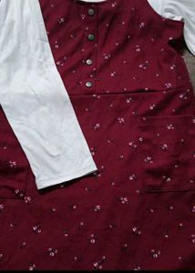 Cute Floral Print Button-Front Dress
