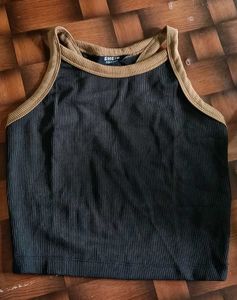 Shein Black Ribbed Tank Top