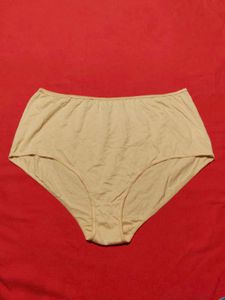 Women’s High-Waist Brief Panty – Beige, 2XL