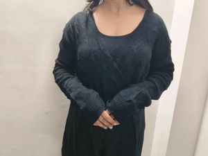Cozy Black Knit Dress