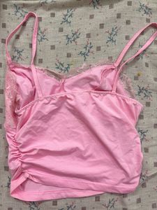 Pink Lace Cami Top