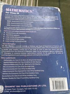 Mathematics for Class IX by R.D. Sharma