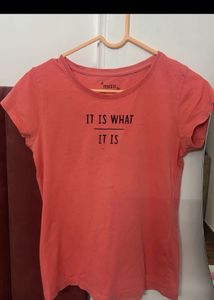 Coral Graphic Tee - 'It Is What I