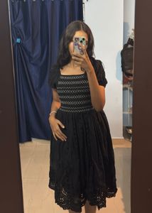 black mini dress