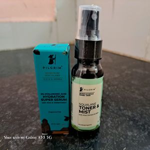 Pilgrim Hyaluronic Acid Serum And Toner Combo