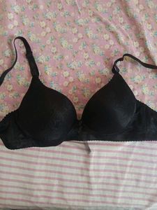 Black Lace Padded Bra