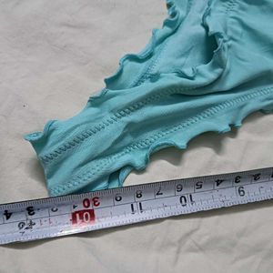 Aqua Blue⚛️ Ruffle Trim Thong Panty