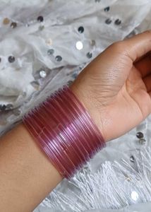 Purple  glass jelly bangles