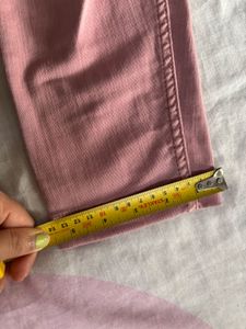 Dusty Rose Cropped Denim capri