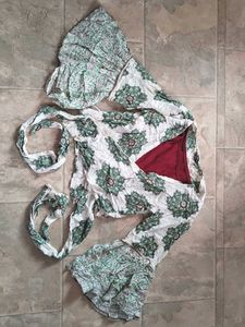 Bohemian Floral Wrap Blouse