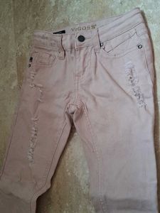 Ripped Pink Jeans