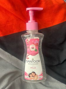 Santoor Gentle Hand Wash Mild empty bottle