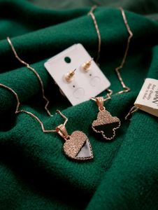 COMBO OFFER 💥 Elegant Heart &amp; Clover Necklace Set