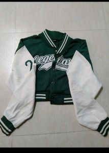 Green & White Varsity Jacket