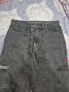 Stylish Grey Cargo Jeans