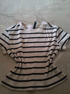 Striped Knit T-Shirt