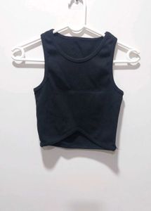 Black Crop Tank Top