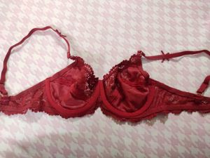 Red Net Bra
