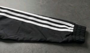 Adidas White Track Jacket with Blue Stripes