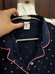 Heart Print night suit