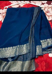 Elegant Royal Blue Saree