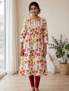 Beautiful Floral Print Kurta