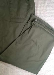 Olive Green Wide Leg Pants